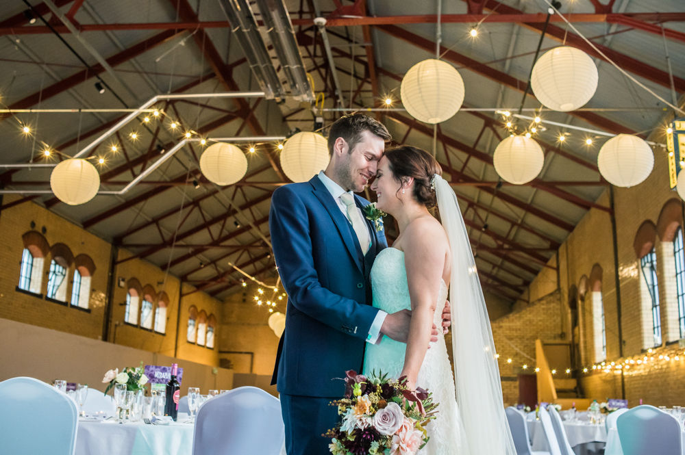 Bride and groom inside Kelham, Kelham Island wedding, Sheffield photographers