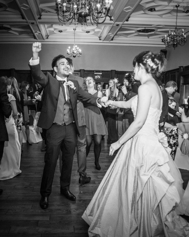 Groom dancing, Maynard Arms wedding, Sheffield photographers