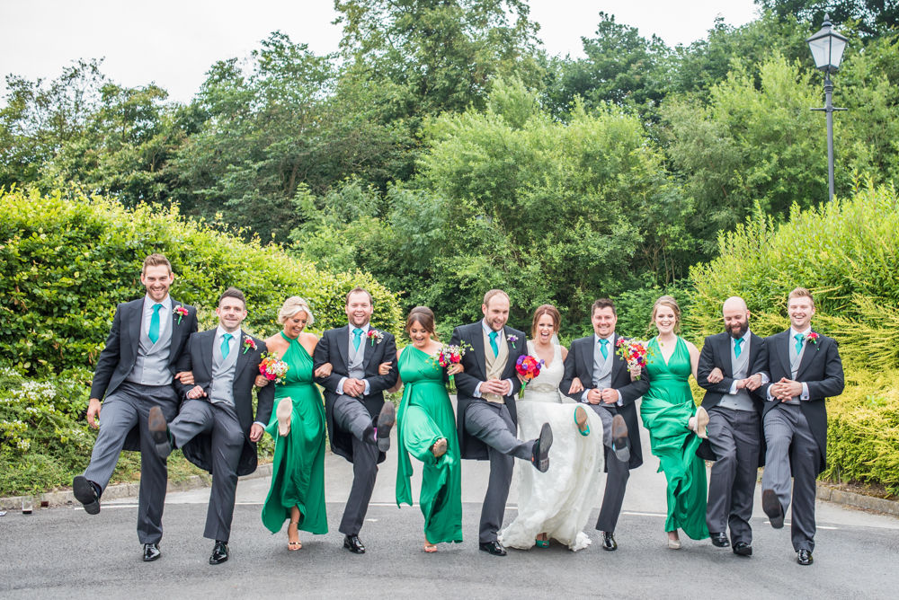 Sheffield wedding photographers,, Bridal party photos, Tankersley Manor Hotel