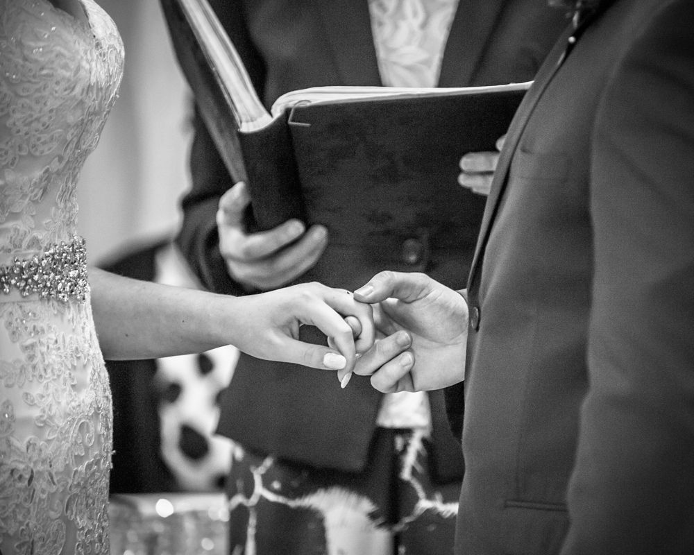 Ring exchange, Chesterfield wedding photographer, Casa Hotel