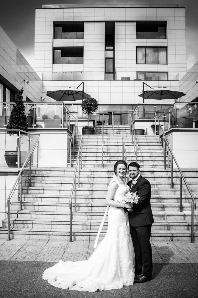 Outside Casa Hotel, Chesterfield wedding photographer, Casa Hotel