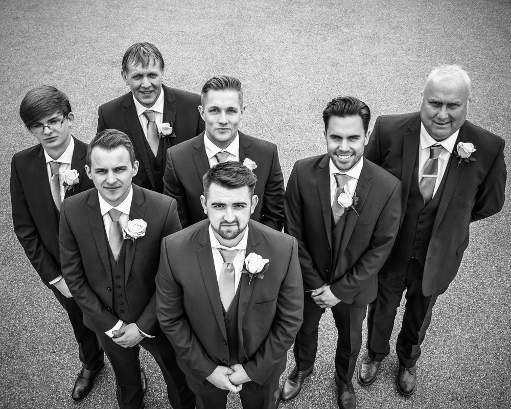 Lee and his groomsmen, Chesterfield wedding photographer, Casa Hotel