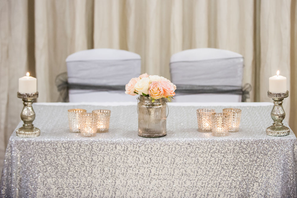 Top table decorations, Chesterfield wedding photographer, Casa Hotel