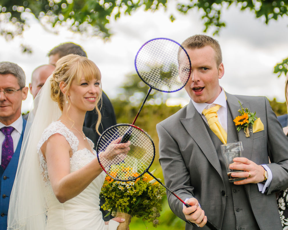 Badminton bride and groom, Sheffield wedding photographers, Smallshaw Farm Cottages