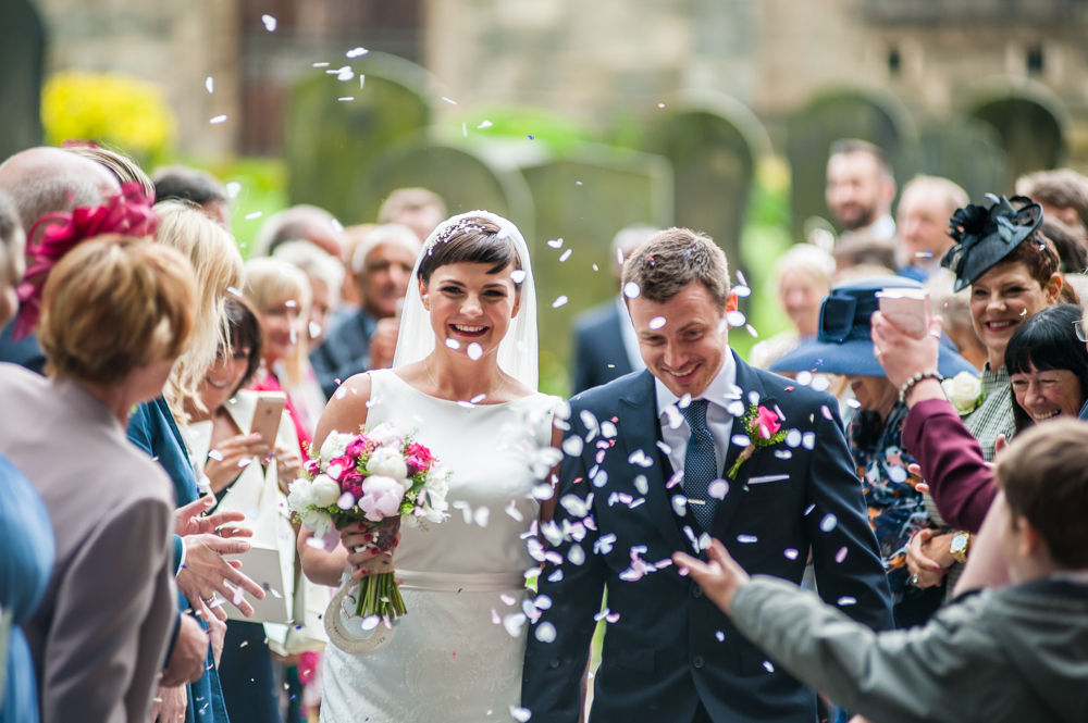 Confetti, Sheffield wedding photographers