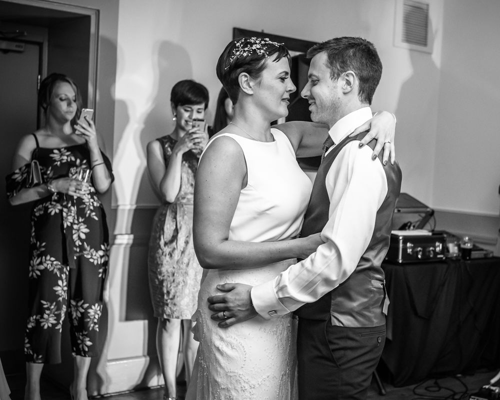 Bride and groom first dance, Sheffield wedding photographers, Whirlowbrook Hall