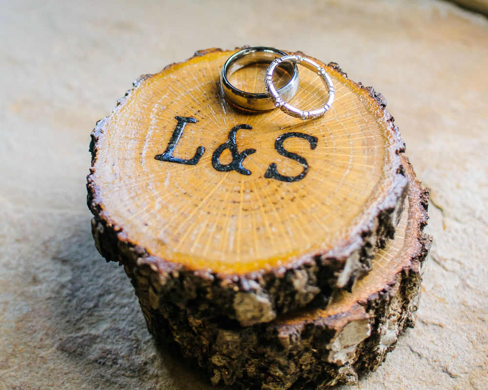 Wooden box for wedding rings, Sheffield wedding photographers