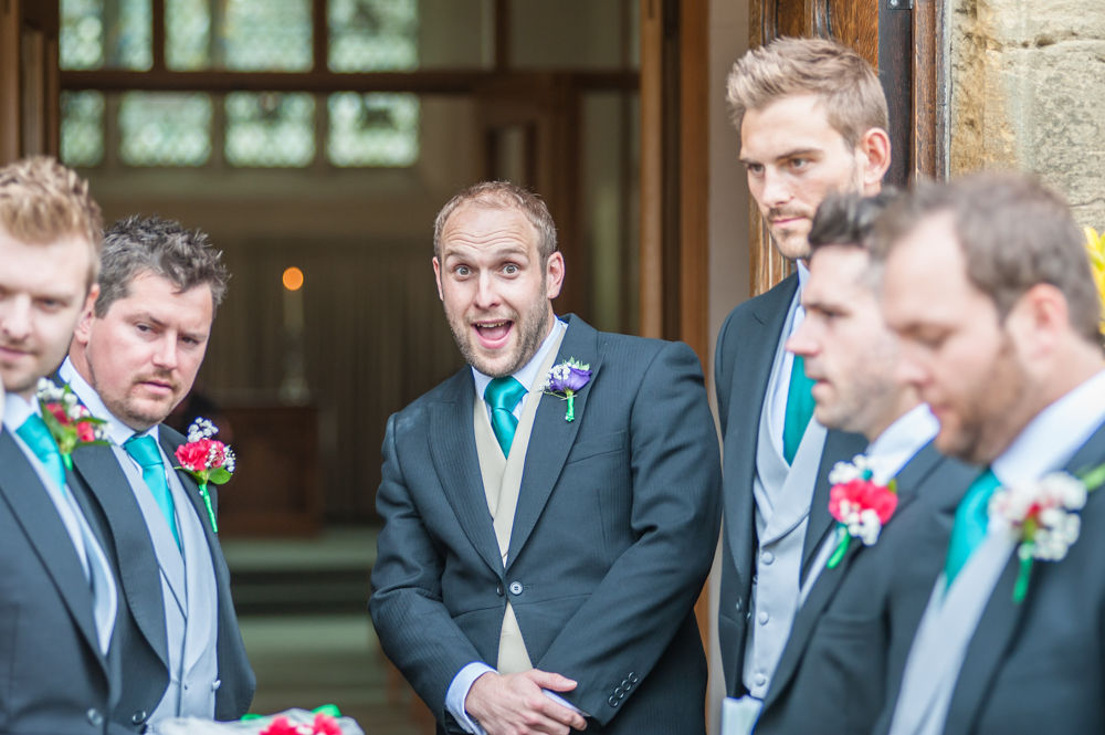 Groomsmen waiting for bride, Sheffield wedding photographers