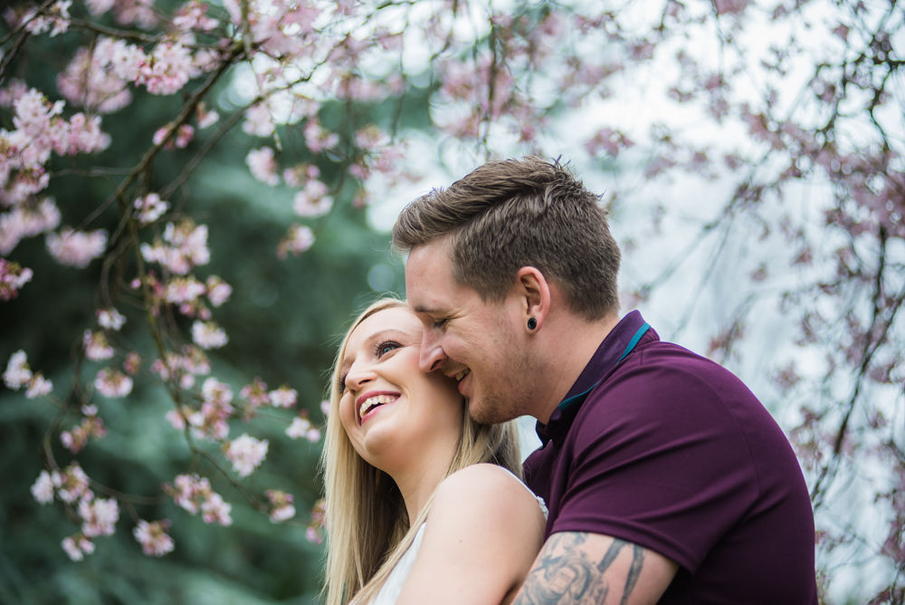Whispering into ear, Botanical Gardens Sheffield wedding photographers