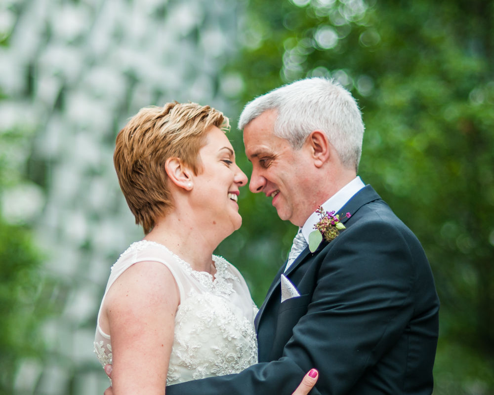 Peace Gardens wedding poses, Sheffield wedding photographer