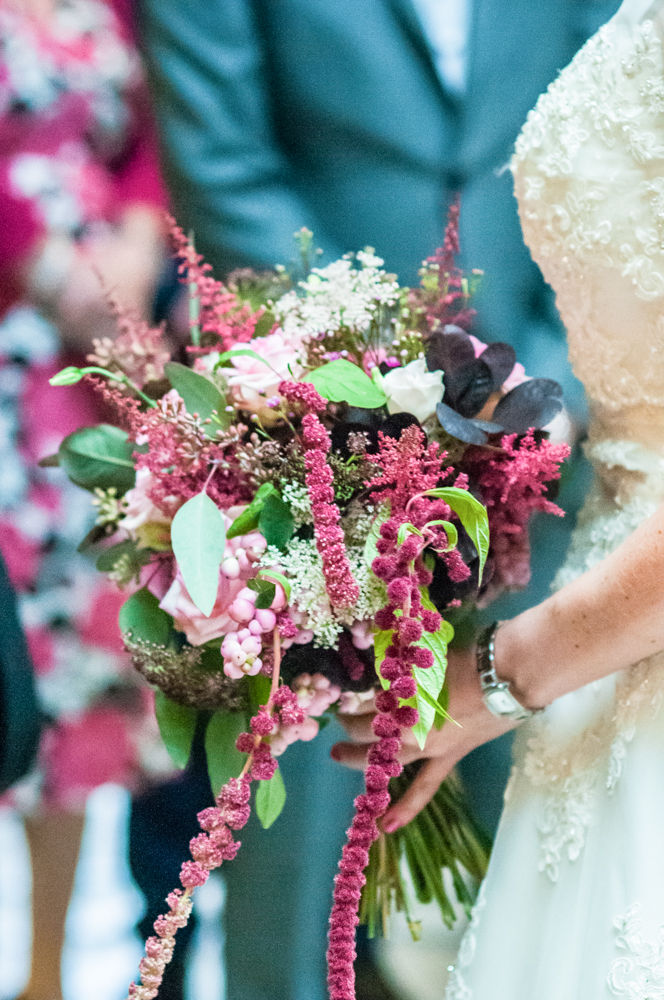 Janet's bouquet from Campbells Flowers, Sheffield town hall weddings