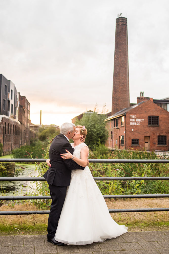 Kisses in Kelham Island, Chimney House, Sheffield wedding photographers