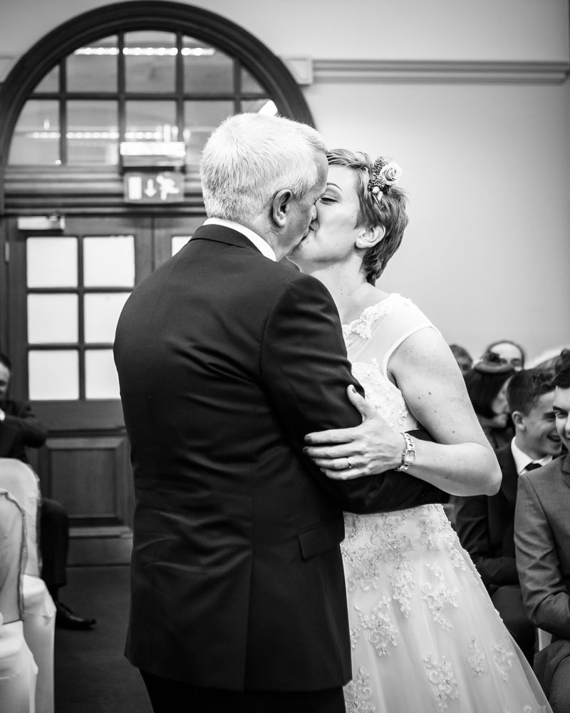 First kiss, Sheffield town hall weddings