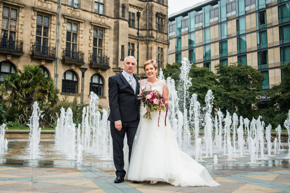 Peace Gardens fountain, Sheffield town hall weddings