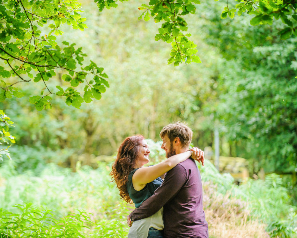 Engagement portraits in Greno woods, Sheffield 