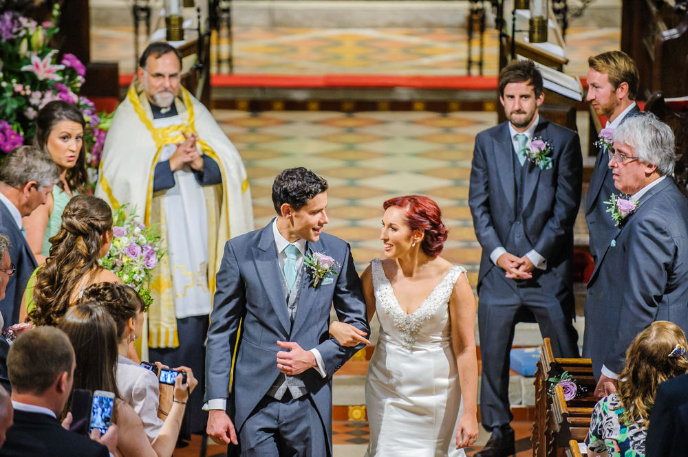 Walking down aisle, Sheffield wedding photographers