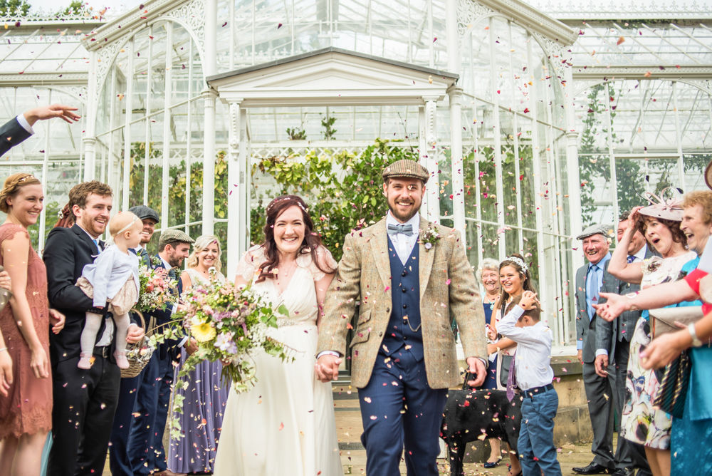 Confetti,  Wentworth Castle Garden wedding, Sheffield photographers