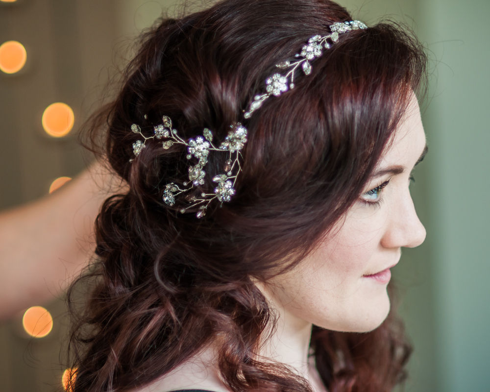 Hair vine,  Wentworth Castle Garden wedding, Sheffield photographers