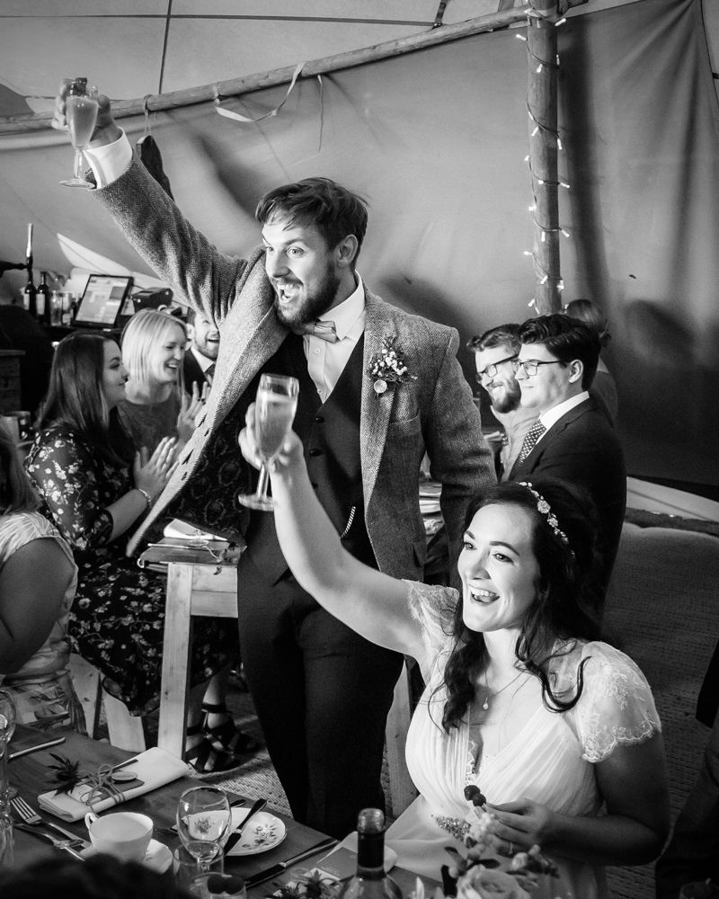 Toasts,  Wentworth Castle Garden wedding, Sheffield photographers