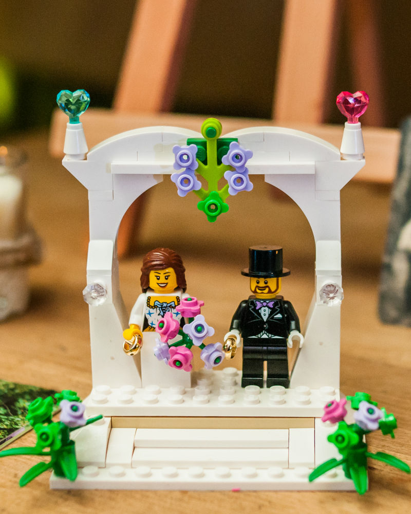 Lego cake topper,  Wentworth Castle Garden wedding, Sheffield photographers