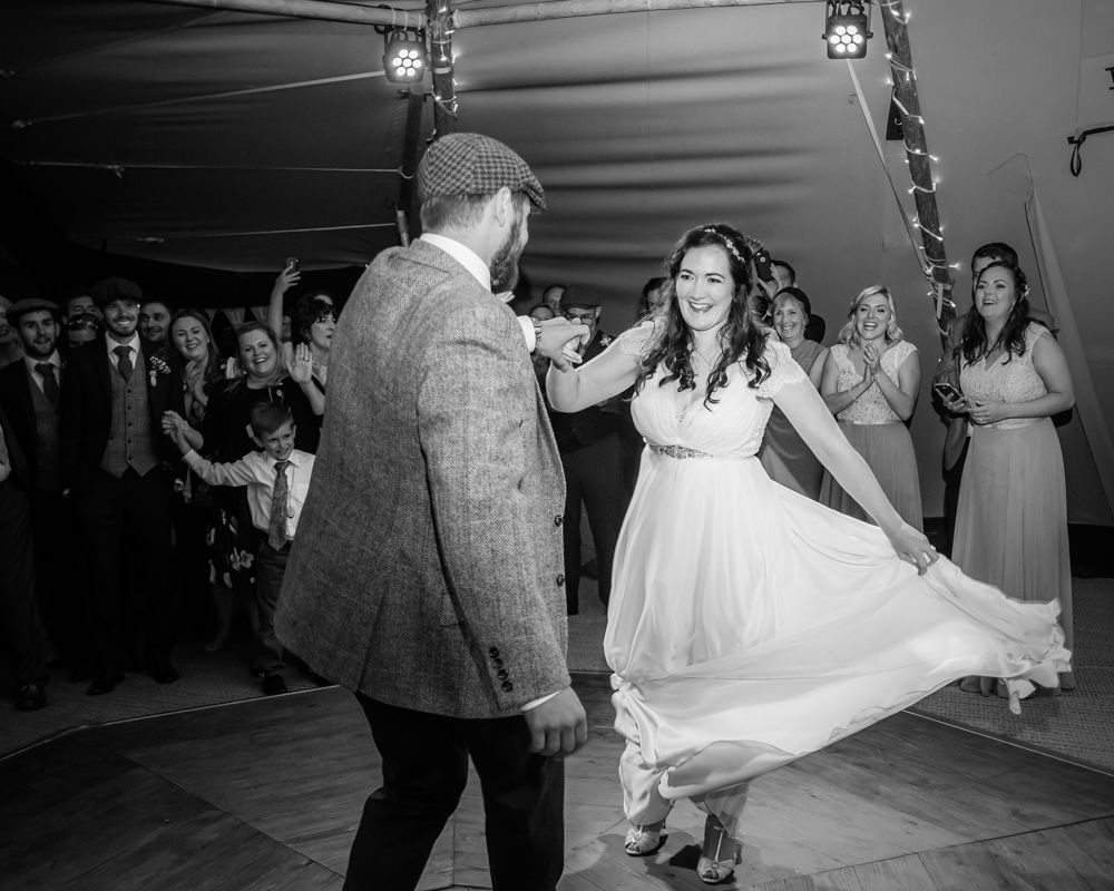 First dance,  Wentworth Castle Garden wedding, Sheffield photographers