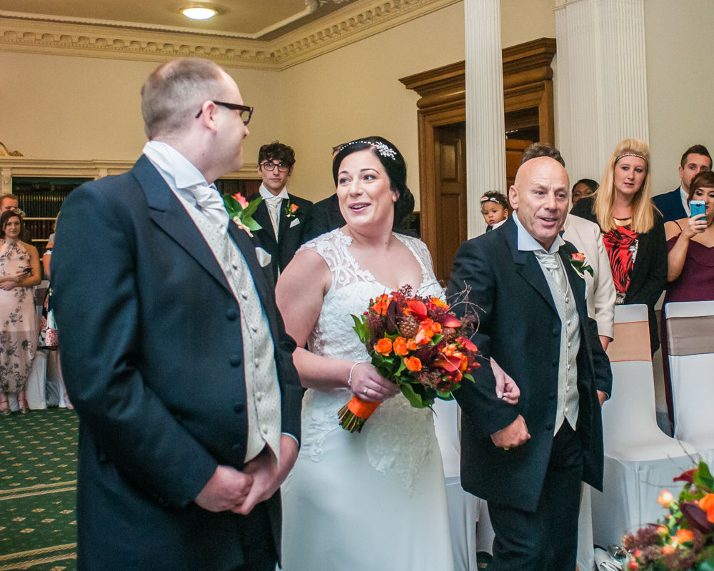 Meeting the groom, Wortley Hall wedding, Sheffield wedding photographers