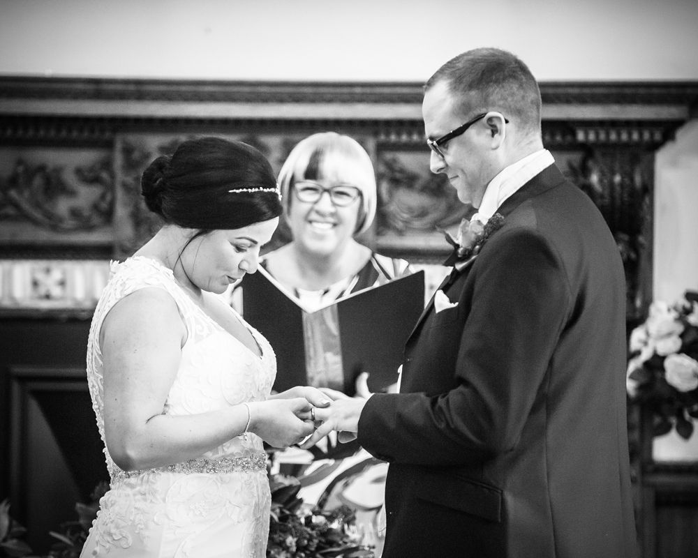 ring exchange, Wortley Hall wedding, Sheffield wedding photographers