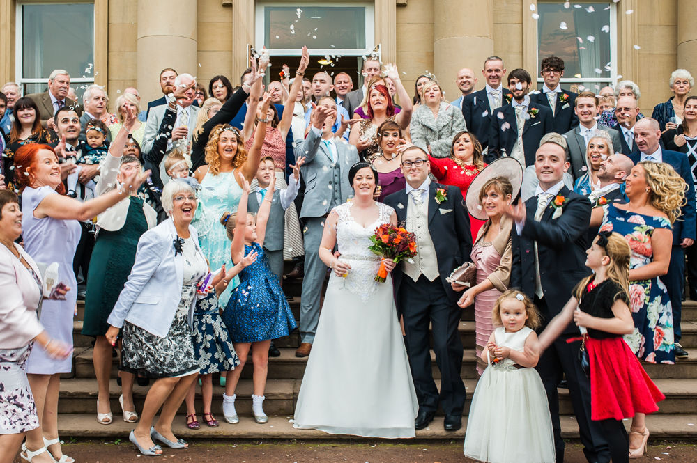 Confetti, Wortley Hall wedding, Sheffield wedding photographers
