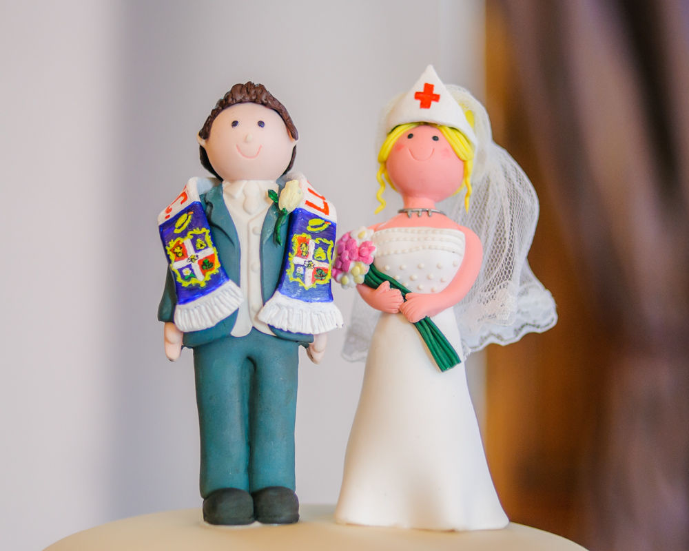 Bride and groom cake topper, Maynard wedding photography Sheffield