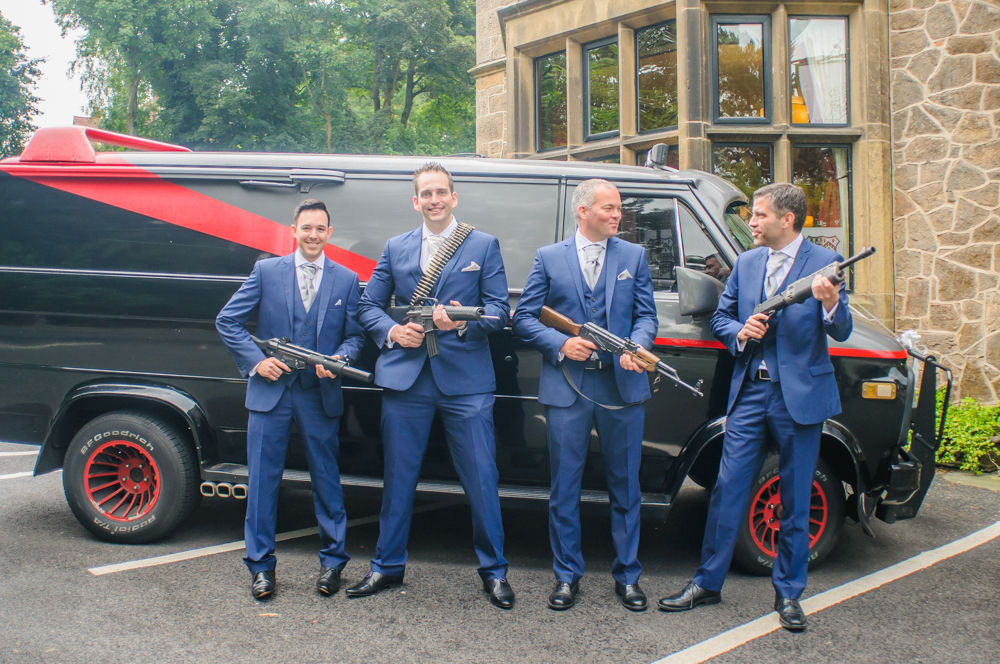 Groomsmen A-team, Maynard wedding photography Sheffield