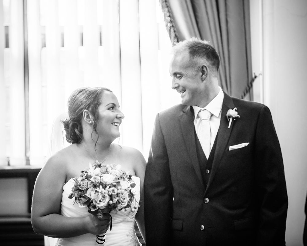 About to walk down aisle,  Sheffield Town Hall weddings