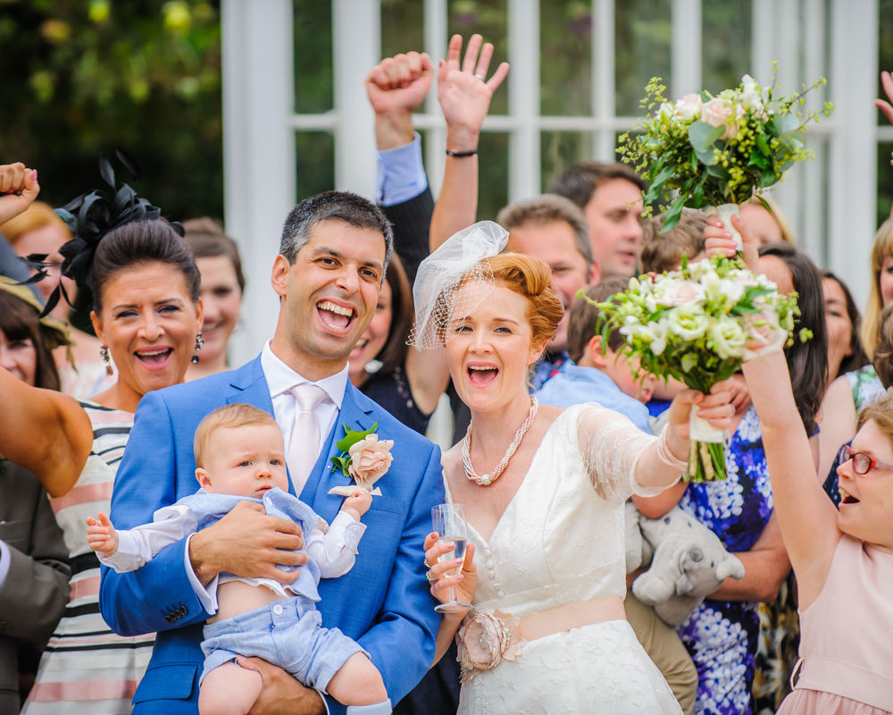 Cheering, Sheffield wedding photographers