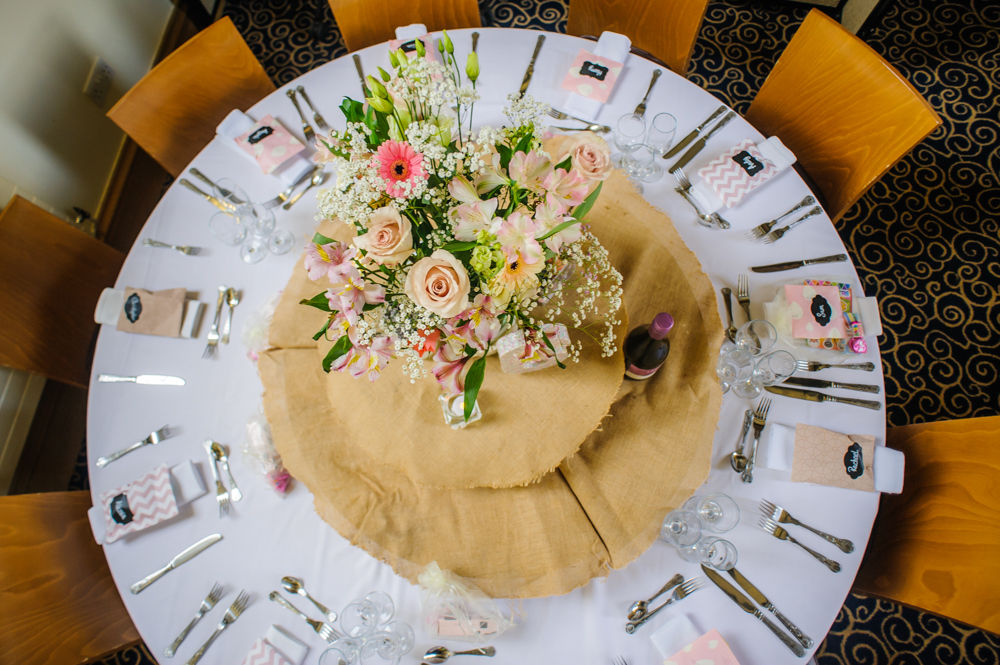 Over the table photo, Sheffield wedding