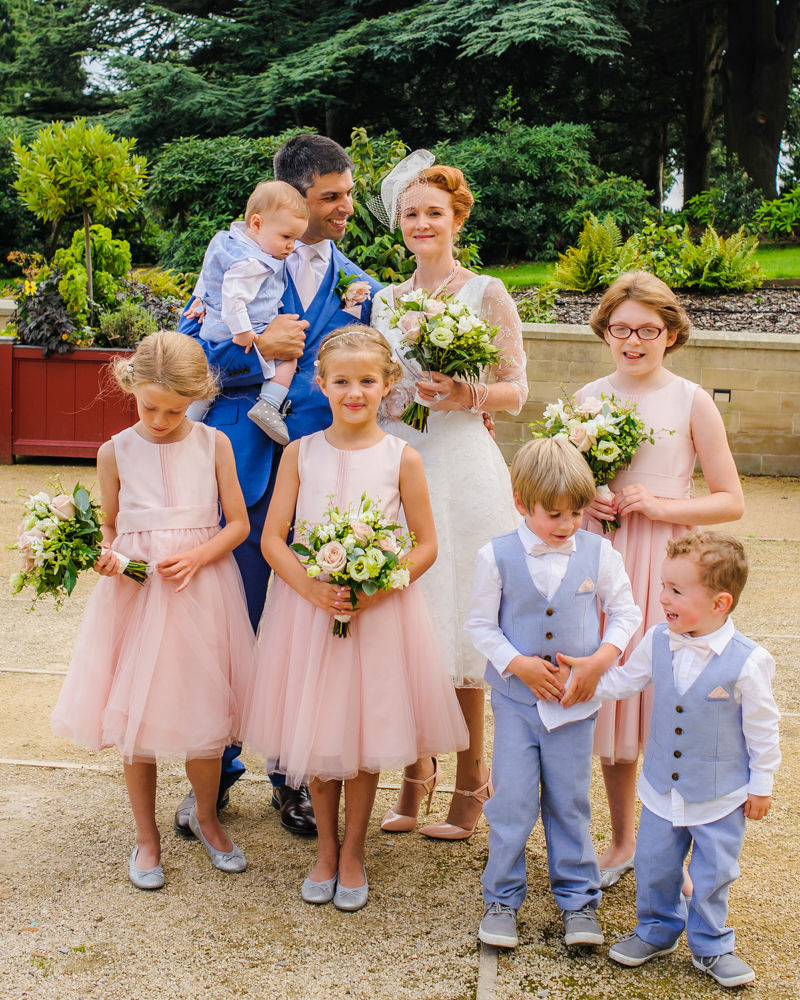 Bridal party portrait, Barnsley weddings