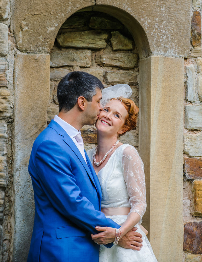 Kiss for bride, Sheffield weddings