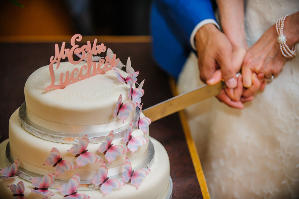 Cake cutting, Sheffield wedding photographers
