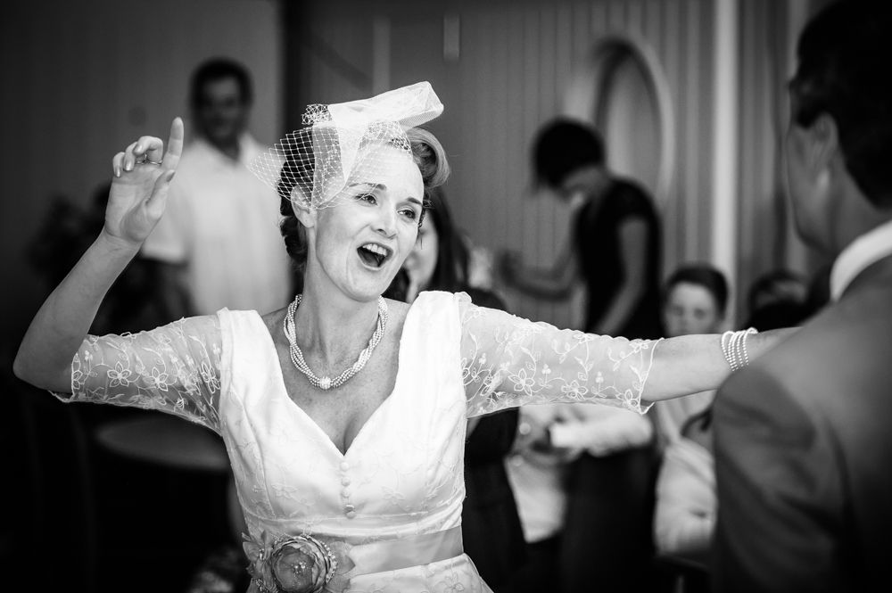 Bride dancing, Barnsley wedding photographers
