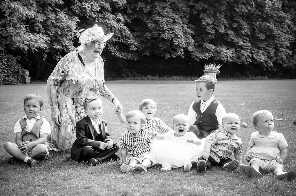 All the grandchildren and granny, Whitley Hall weddings, Sheffield wedding photographers