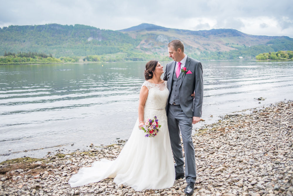On the banks of derwentwater, Lingholm wedding, Lake District
