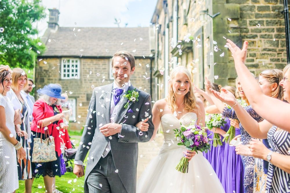 Confetti fun, Maynard wedding, Sheffield photographers