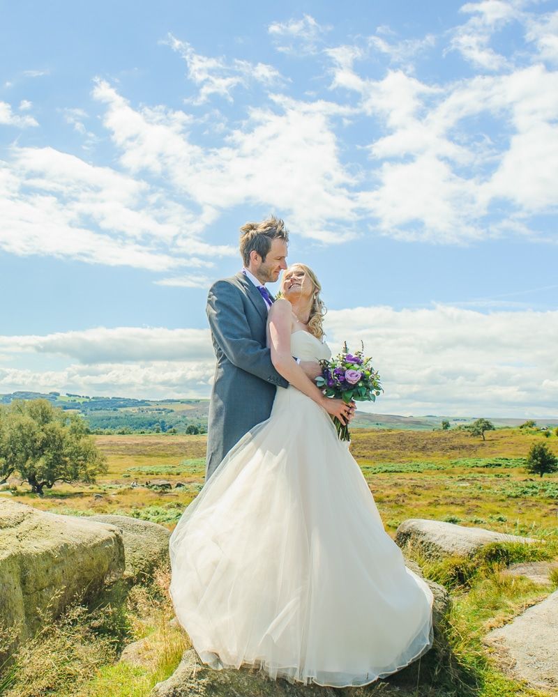 At Surprise View, Maynard wedding, Sheffield photographers