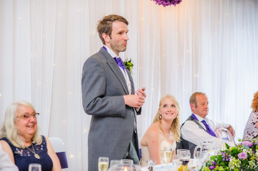 Nick's grooms speech, Maynard wedding, Sheffield photographers