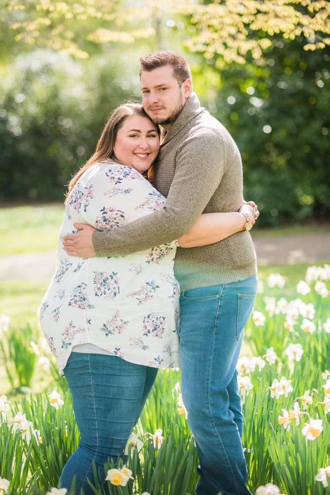Cuddles on engagement portraits, Sheffield wedding photographers
