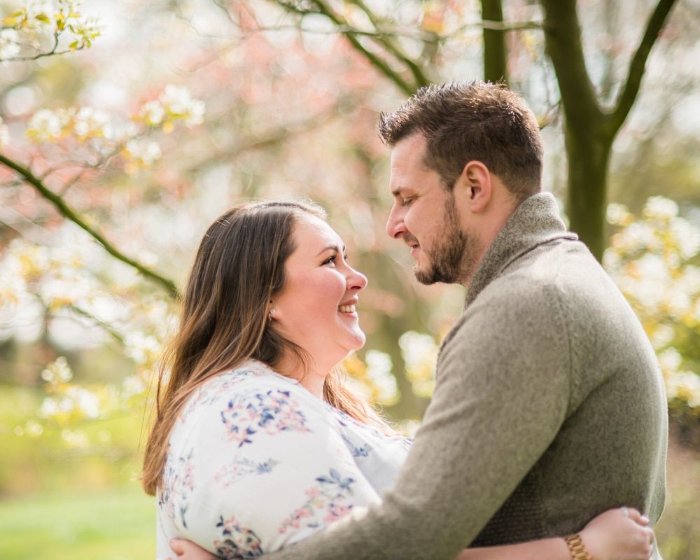Laughing - Sheffield engagement portraits
