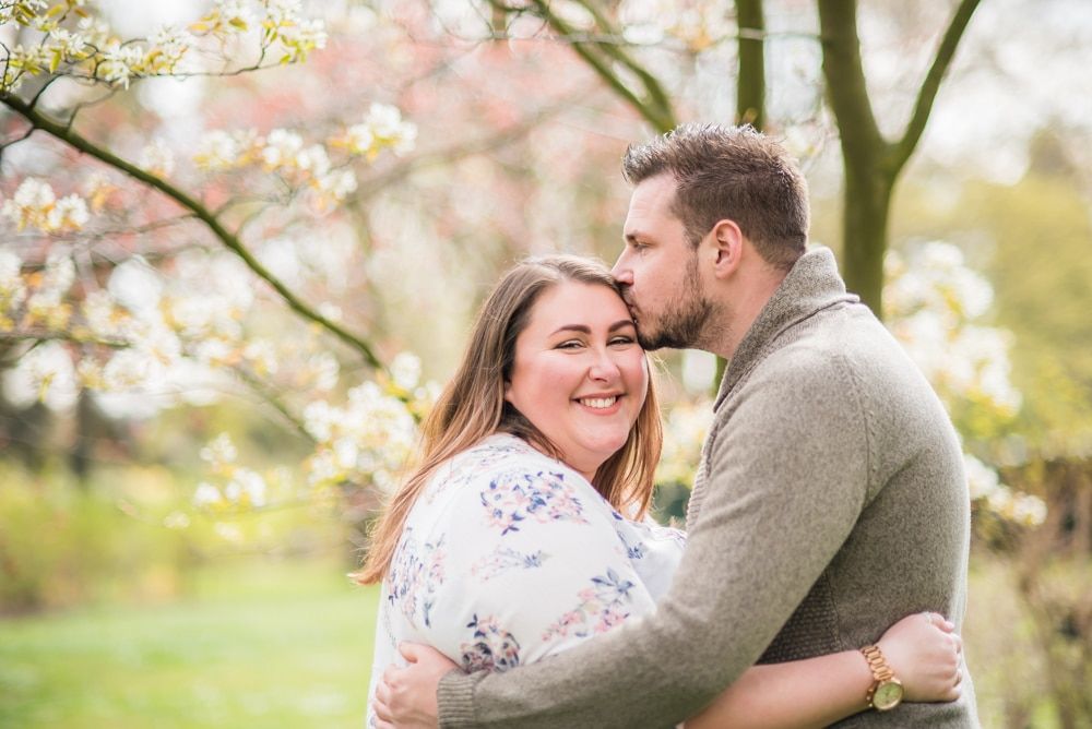 Springtime engagement portraits with Alex and Ben in Sheffield Botanical Gardens 