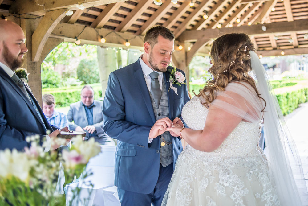 Ring exchange, Ye Olde Bell wedding, Retford