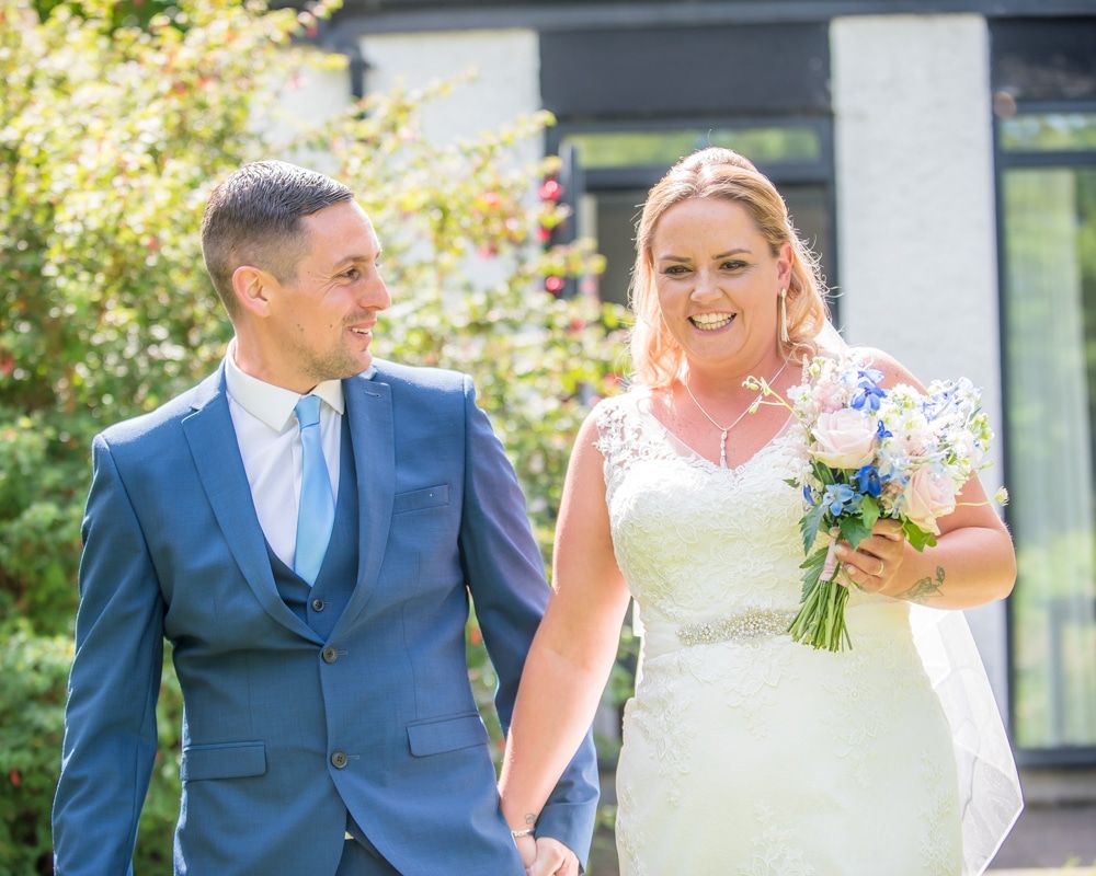 Walking down to the Lake, Windermere wedding photographers