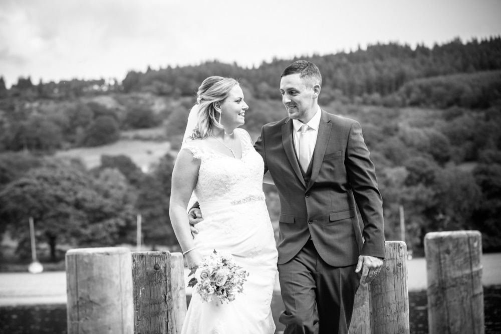 Liane and Daniel walking by the Lake, Windermere elopement weddings