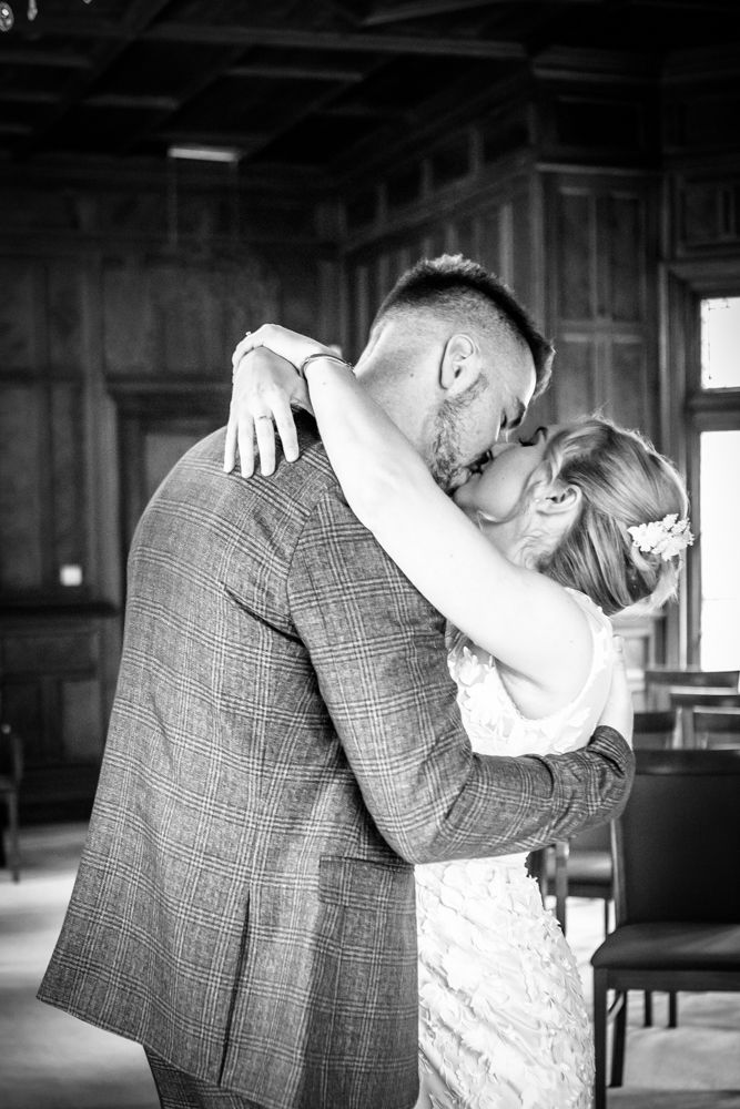 First kiss,  wedding photographers Carlisle register office elopement wedding Lake District