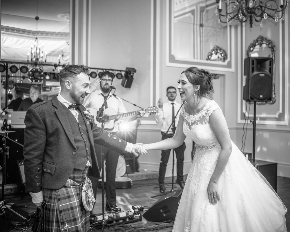 First dance kicks off, Sheffield wedding photographers, Ringwood Hall Hotel
